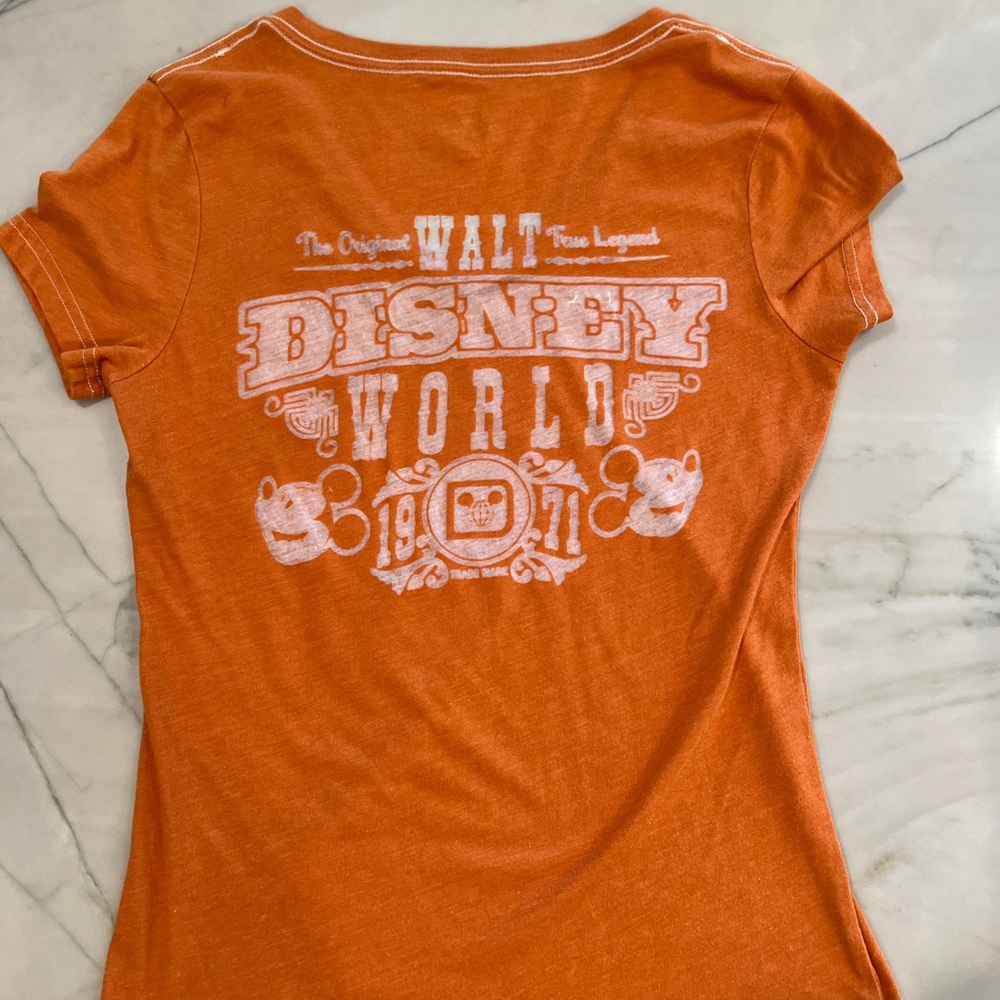 Disney Women’s V-Neck Mickey short sleeve Walt Disney World T-shirt Sz S - Picture 3 of 5